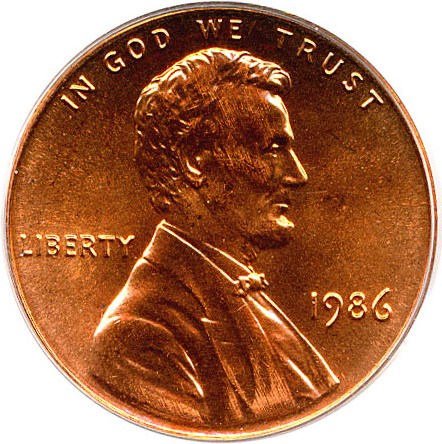 image for: 1986 1c PCGS MS67 RD