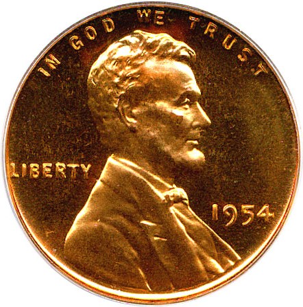 image for: 1954 1c PCGS Proof 66 RD Cameo