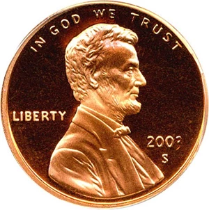 image for: 2003-S 1c PCGS Proof 69 RD DCameo