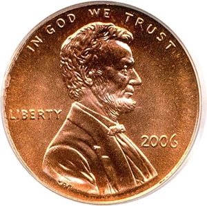 image for: 2006 1c PCGS MS67 RD
