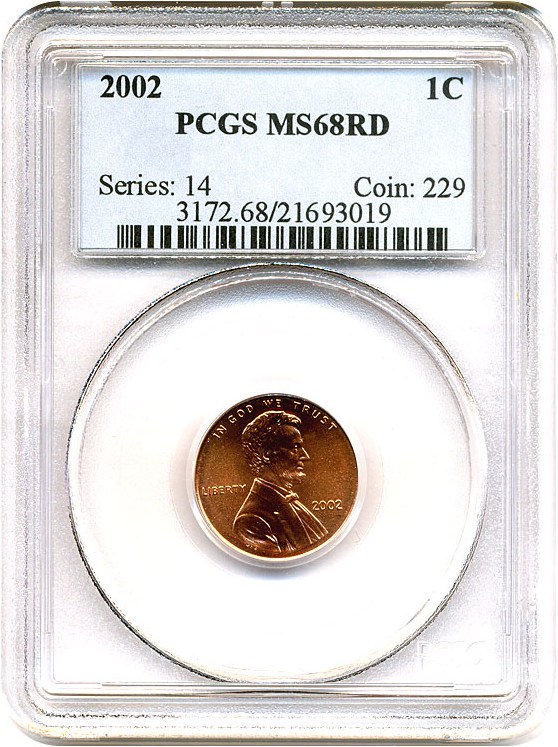 image for: 2002 1c PCGS MS68 RD