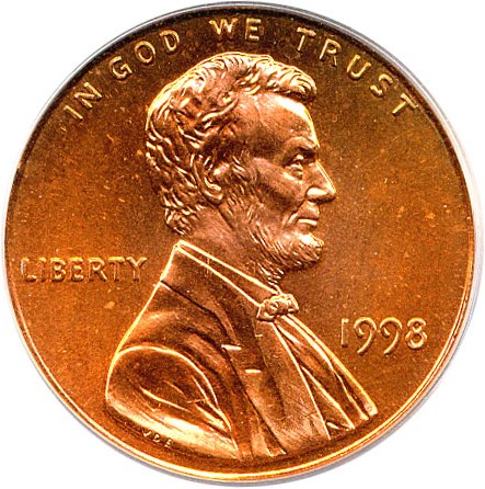image for: 1998 1c PCGS MS67 RD