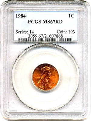 image for: 1984 1c PCGS MS67 RD