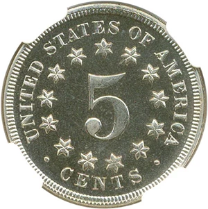 image for: 1869 5c NGC/CAC Proof 66 Cameo