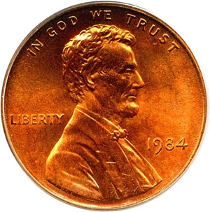 image for: 1984 1c PCGS MS67 RD