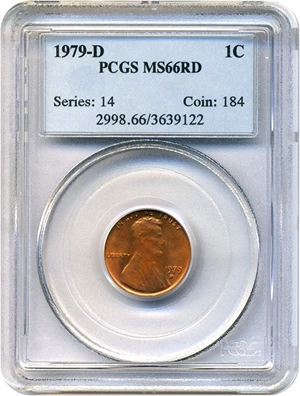 image for: 1979-D 1c PCGS MS66 RD