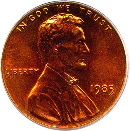 image for: 1985 1c PCGS MS67 RD
