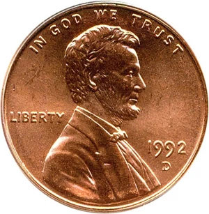 image for: 1992-D 1c PCGS MS67 RD