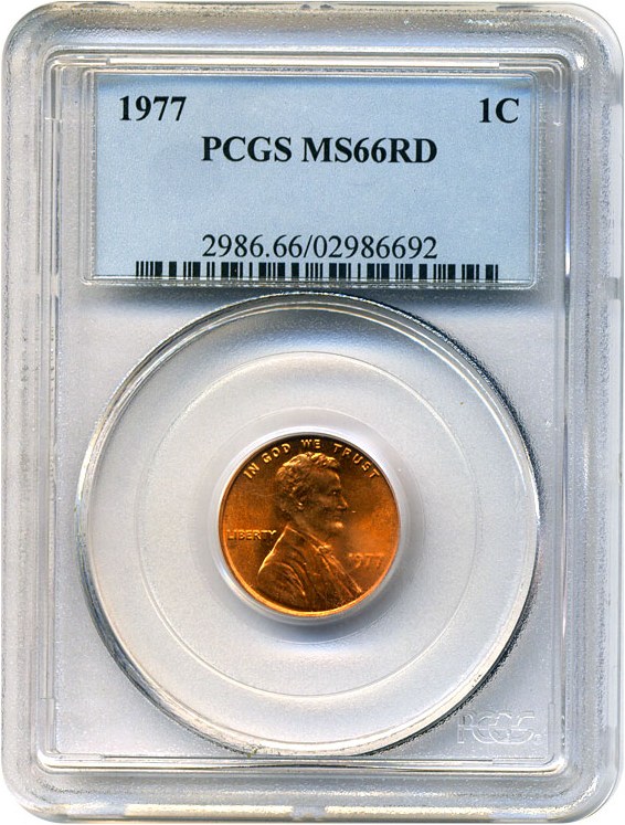 image for: 1977 1c PCGS MS66 RD