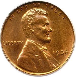 image for: 1936 1c PCGS/CAC Proof 64 RD (Type 1, Satin Finish)