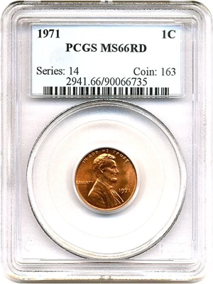 image for: 1971 1c PCGS MS66 RD