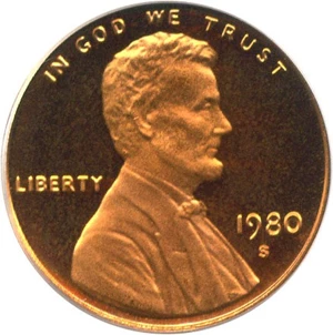 image for: 1980-S 1c PCGS Proof 69 RD DCameo