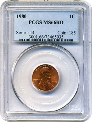 image for: 1980 1c PCGS MS66 RD