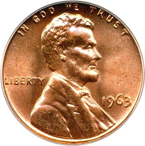 image for: 1963 1c PCGS MS66 RD