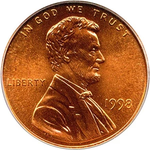 image for: 1998 1c PCGS MS68 RD