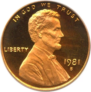 image for: 1981-S 1c PCGS Proof 69 RD DCameo (Type 1)