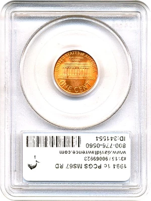 image for: 1994 1c PCGS MS67 RD