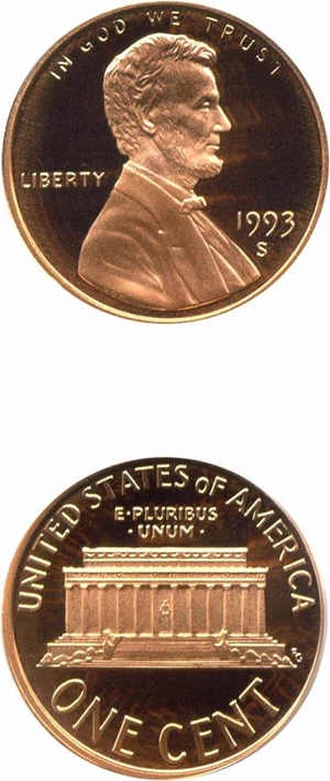 image for: 1993-S 1c PCGS Proof 70 RD DCameo