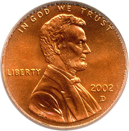 image for: 2002-D 1c PCGS MS68 RD