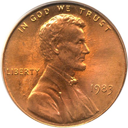 image for: 1983 1c PCGS MS67 RD