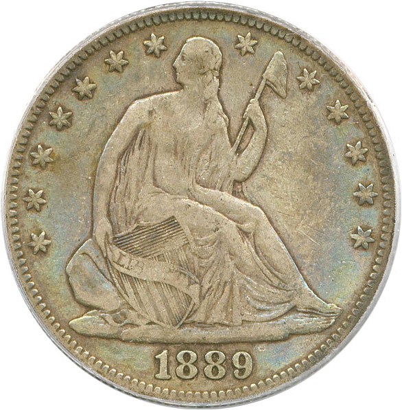 image for: 1889 50c PCGS/CAC VF25
