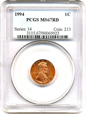 image for: 1994 1c PCGS MS67 RD
