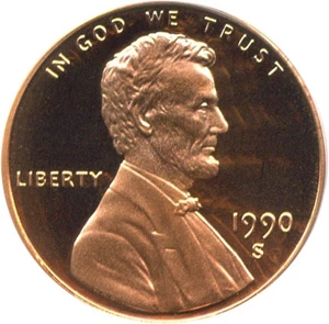 image for: 1990-S 1c PCGS Proof 69 RD DCameo