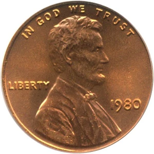 image for: 1980 1c PCGS MS66 RD