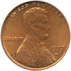 image for: 1977-D 1c PCGS MS66 RD