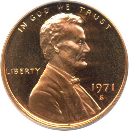 image for: 1971-S 1c PCGS Proof 68 RD DCameo