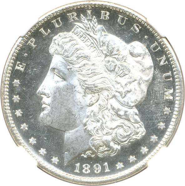 image for: 1891-S $1 NGC/CAC MS64 DMPL