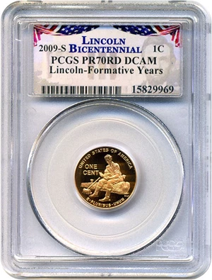 image for: 2009-S 1c PCGS Proof 70 RD DCameo (Formative Years)