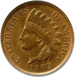 image for: 1909-S 1c PCGS/CAC MS64 RB (Indian)