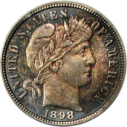 image for: 1898-O 10c PCGS MS64