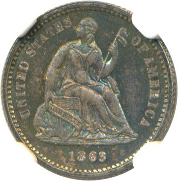 image for: 1863 H10c NGC/CAC Proof 65