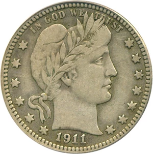 image for: 1911-D 25c PCGS/CAC VF20