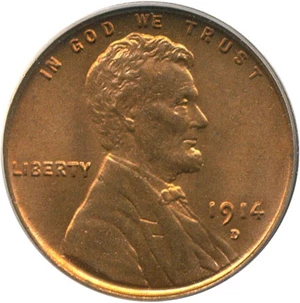 image for: 1914-D 1c PCGS/CAC MS65 RD