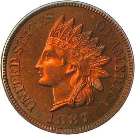 image for: 1887 1c PCGS Proof 63 RB OGH