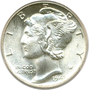 image for: 1943-S 10c PCGS MS67 FB