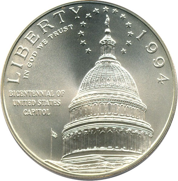 image for: 1994-D $1 PCGS MS70 (Capitol)
