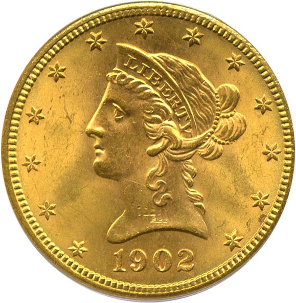 image for: 1902-S $10 PCGS/CAC MS64