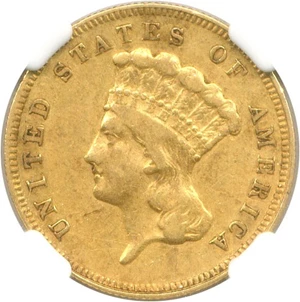 image for: 1889 $3 NGC XF Details (Scratches)