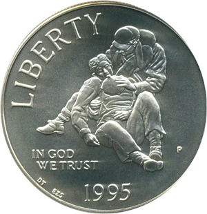 image for: 1995-P $1 PCGS MS70 (Civil War)