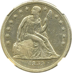 image for: 1859-S $1 NGC AU50