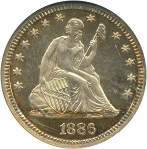image for: 1886 25c NGC/CAC Proof 64 Cameo