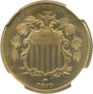image for: 1870 5c NGC/CAC Proof 65