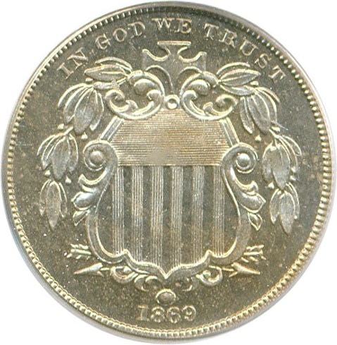 image for: 1869 5c PCGS Proof 65