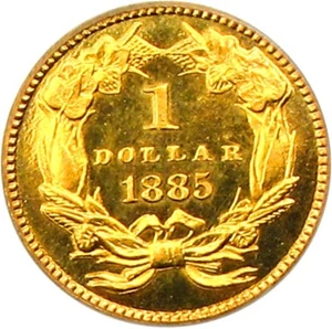 image for: 1885 G$1 PCGS Proof 64+ Cameo * Color *