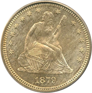image for: 1879 25c PCGS/CAC MS66