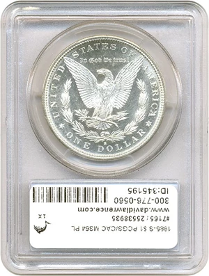 image for: 1885-S $1 PCGS/CAC MS64 PL